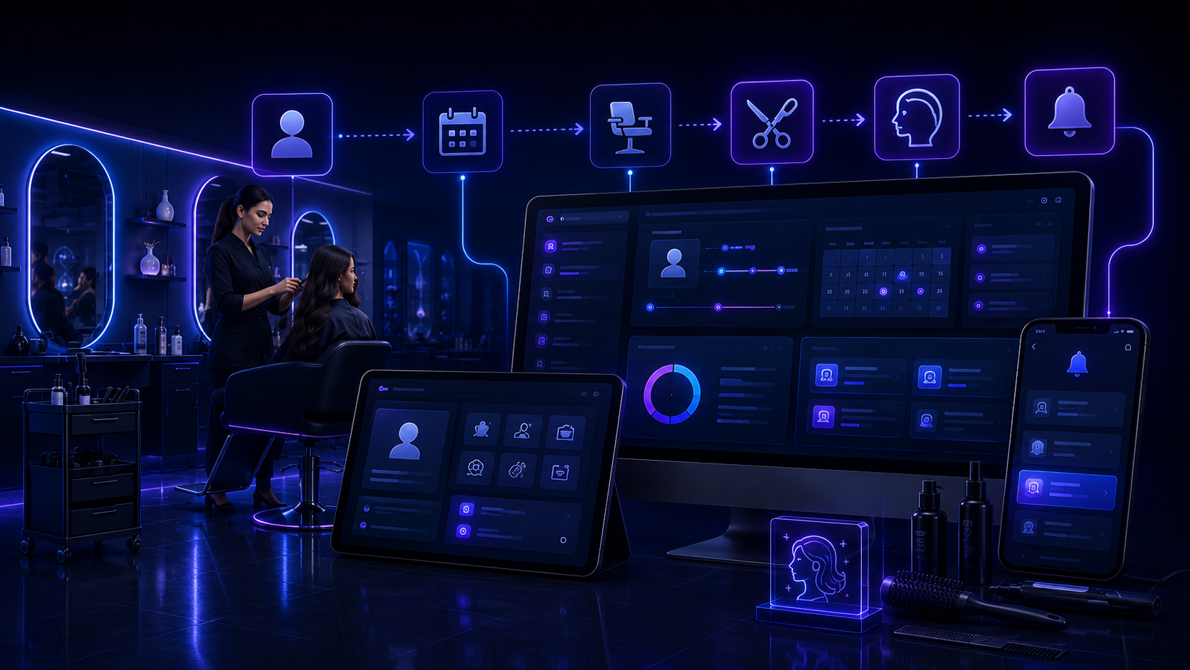Visuel VVZ ERP Suite pour le flux coiffure et beauté